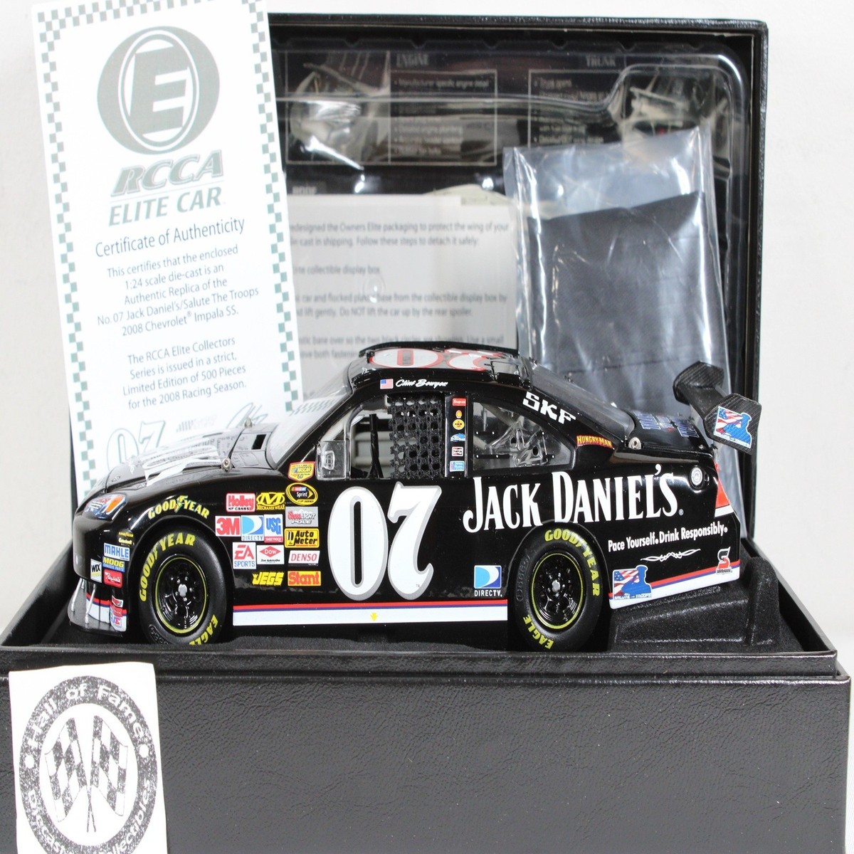 CLINT BOWYER 2008 ELITE #07 JACK DANIELS SALUTE THE TROOPS CHEVY