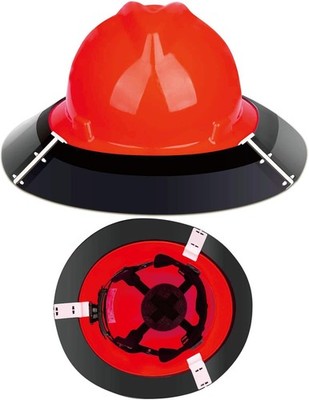 Reusable Hard Hat Visor, with Neck Protector Breathable Shade Net Full Brim Hard
