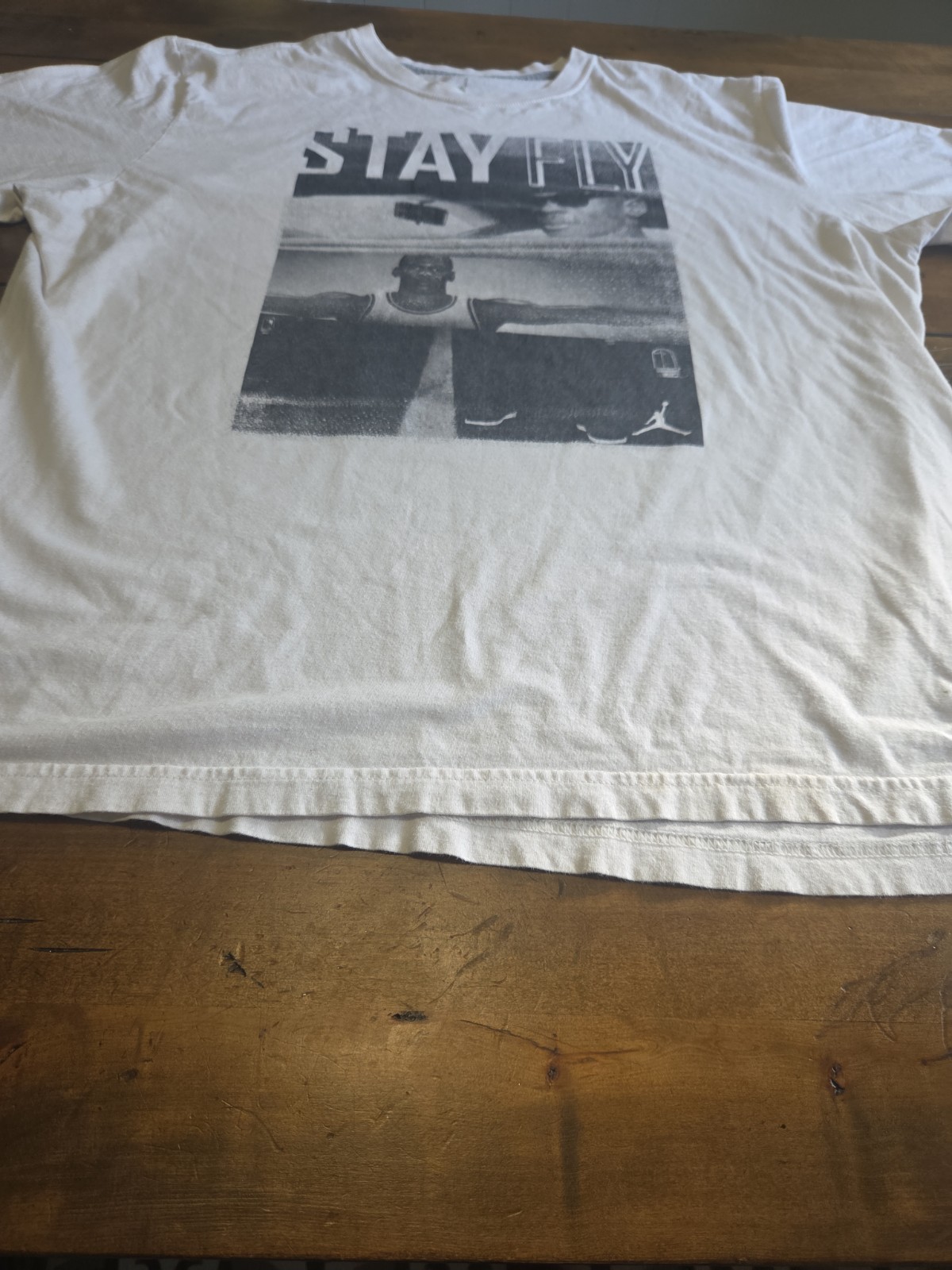 Nike Jordan Brand Stay Fly Shirt XXL White Graphic Jumpman T-Shirt Mens 2XL image 9