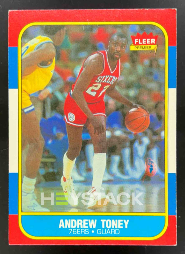 1986-87 86-87 FLEER BASKETBALL ANDREW TONEY #114 PHILADELPHIA 76ERS