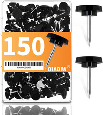 150 PCS Black Flat Push Pins for Wall Thumb Tacks for Walls Flat thumbtacks Push