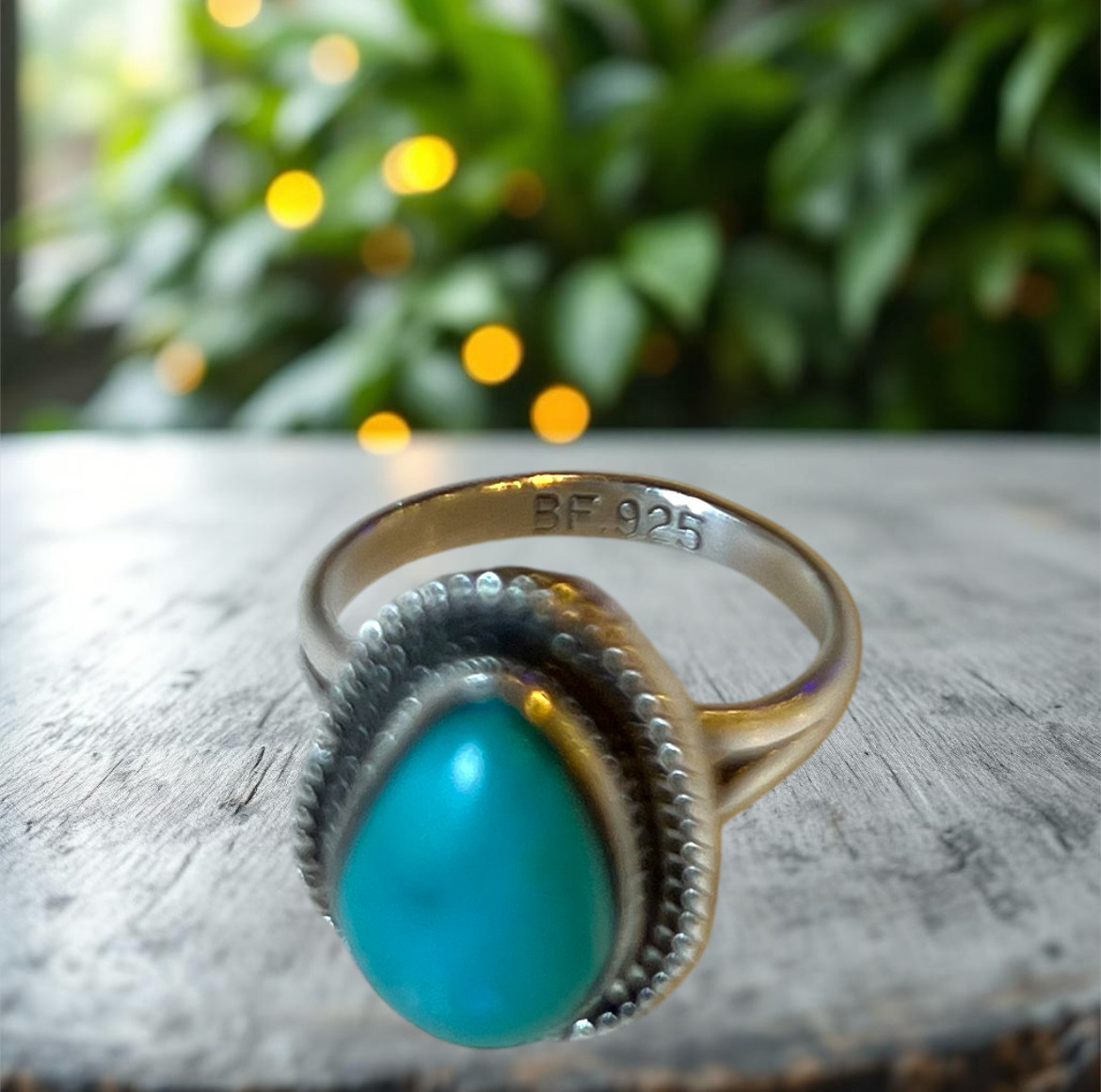 silver turquoise ring 5 - image 4