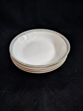 Heinrich & Co Bavaria Greek Key White Gray Porcelain SM Bowls 6" Set of 4