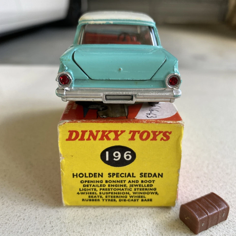 Dinky 196 Holden EJ with Original Box ULTRA RARE Turquoise Superb Original Piece - Image 3 of 4