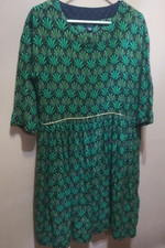 Maeve by Anthropologie Magnolia Babydoll Tunic Dress - Green Size XS