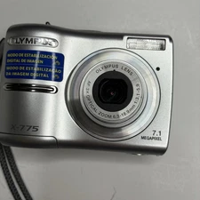 Olympus X-775 7.1MP Compact Digital Camera Silver Tested W/1GB Memory Card