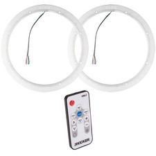 Kicker 50KLSR65 6.5" Weather Proof Led Lighted Speaker Ring, Pair w/ 41KMLC L...