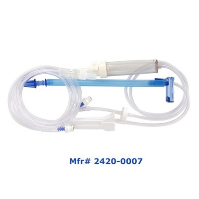 IV Pump Set Alaris Pump 2 Ports 20 Drops/mL Drip Rate Without Filter 117'' 20 Ct