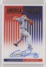 2019 Panini Chronicles America's Pastime Gold 22/25 Caleb Ferguson Auto 0c6