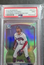 2023 Bowman -  Ambioris Tavarez #BCP-33 Lunar Glow Refractor...PSA 9  CC229