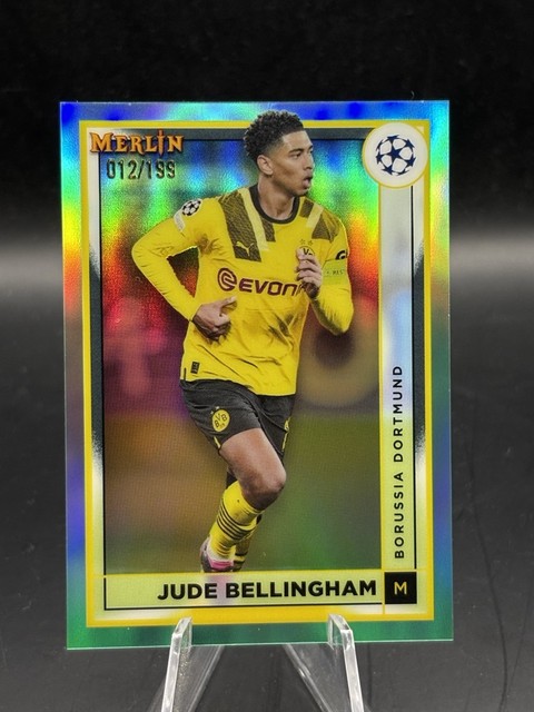 2022-23 Topps Merlin Chrome UEFA CC Jude Bellingham /199 Aqua Dortmund