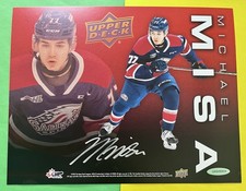 Michael Misa 2024 Upper Deck Authenticated AUTO/ AUTOGRAPH 8X10 Photo UDA SHARKS