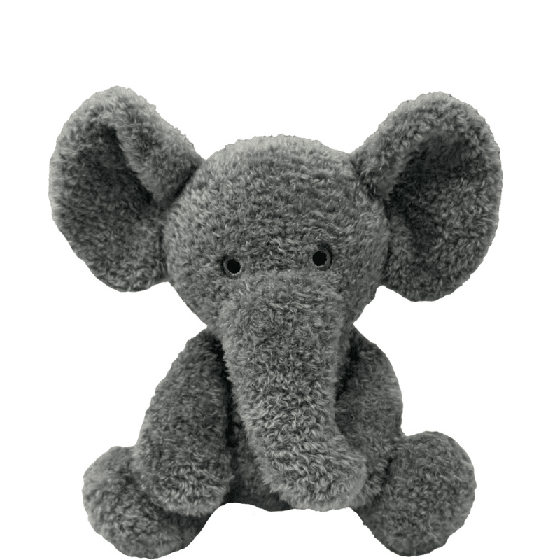 HEM & BOO SUPER SOFT PLUSH ELEPHANT DOG PUPPY SQUEAKY PLAY TOY 21CM