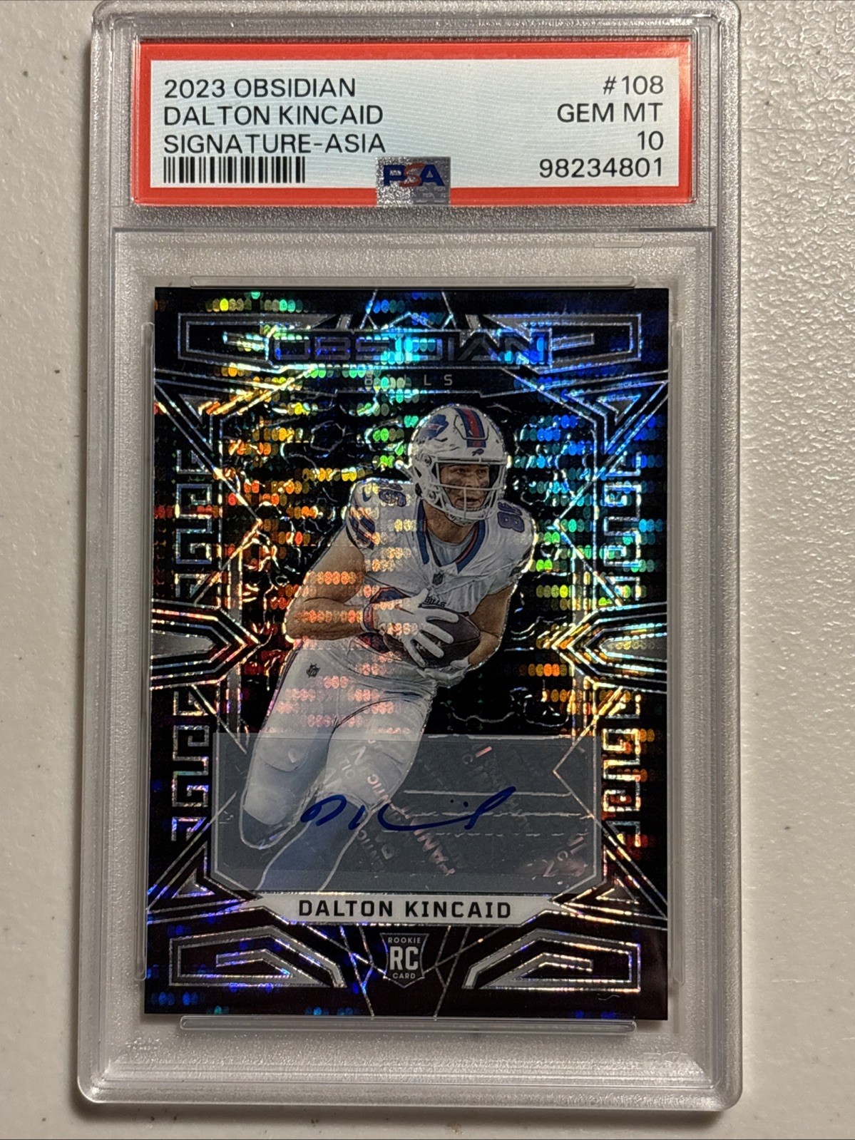 Dalton Kincaid Panini Obsidian #108 Signature-Asia