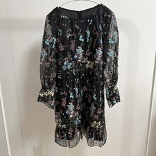 Anna Sui Flower Embroidery Dress