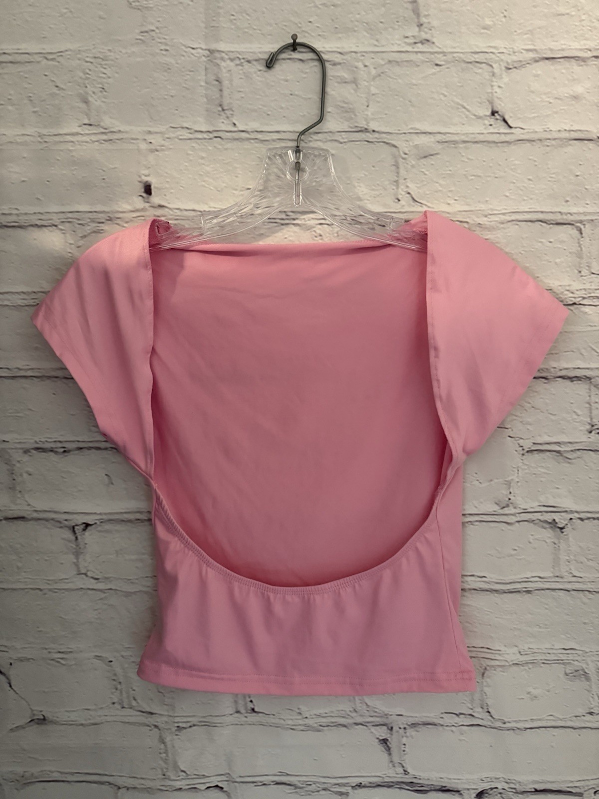 Shein (2 Pack) Solid Pink & Solid White Crop Tops… - image 4