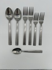 Lot 7 Cambridge Stainless Flatware Danielle 2 Salad 2 Dinner Forks 2 Soup 1 Tea