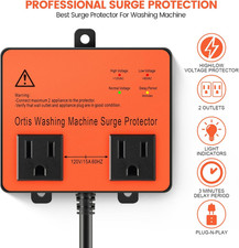 Washing Machine Surge Protector Double Outlet Voltage Home Appliances Time Delay