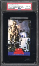 1977 STAR WARS TOKYO QUEEN DARK BLUE C-3PO & R2-D2 CELEBRATE PSA 8