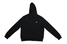 Reebok Identity SL Hoodie Womens Large Black Full Zip Fleece Logo Pockets New