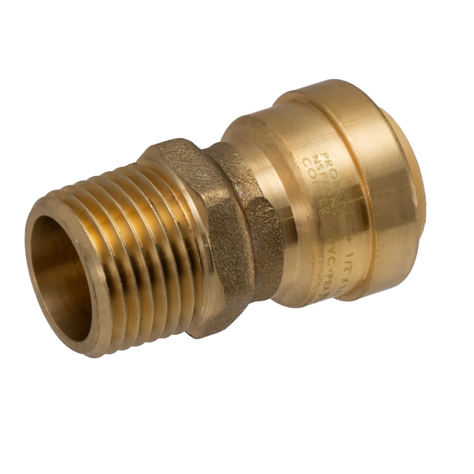 RecPro 1/2" Brass Male Adapter Push to Connect Fitting PEX Copper CPVC RV