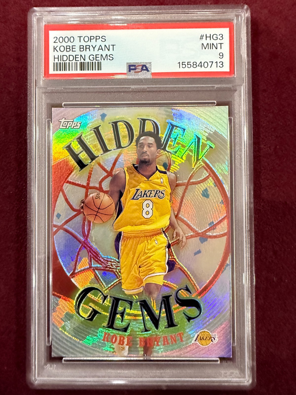 Kobe Bryant 2000 Topps Hidden Gems PSA 9 Mint LA Lakers view 1