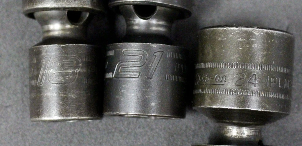 Snap On IPLM 18 21 C 24 mm Impact Metric Deep Universal Swivel Socket Set 6pt - Image 2 of 4