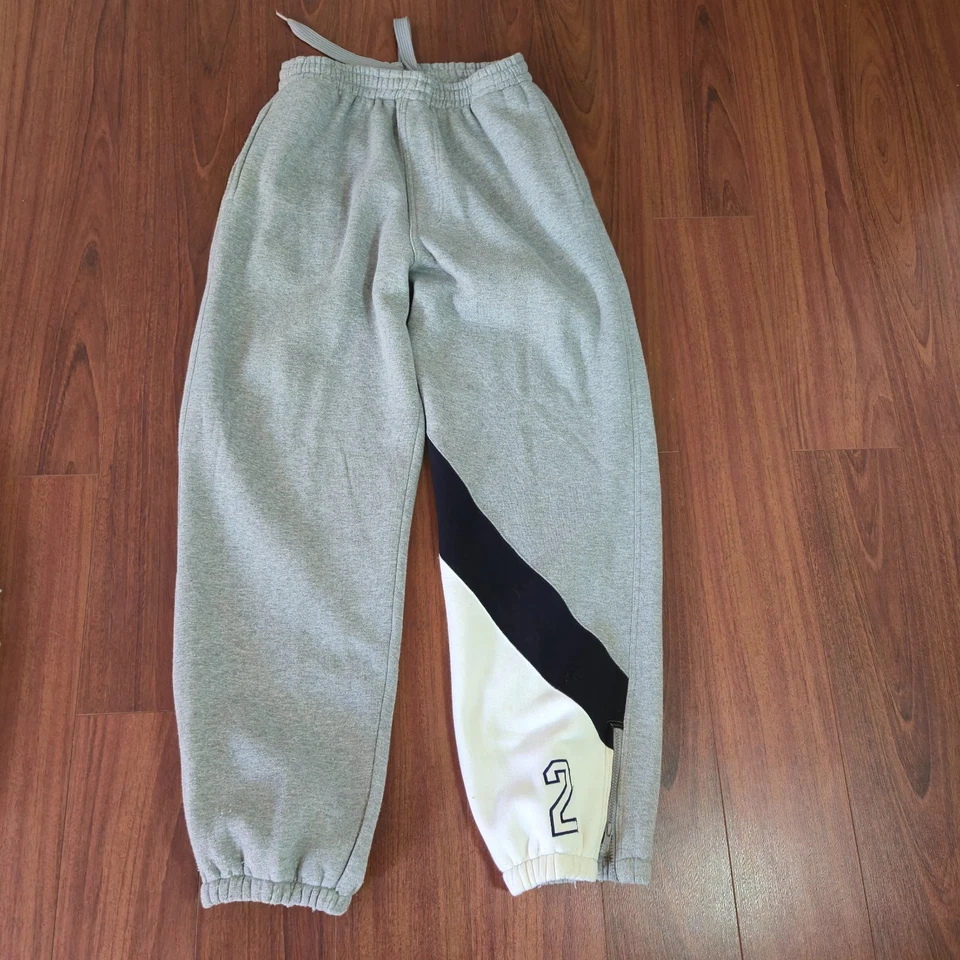 Conjunto de calças com capuz Source Jeans masculino cinza preto branco roupa ativa - Imagem 3 de 4