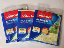 Vileda Yellow Actifibre Cloth For Cleaning Glass - 3 Packs - Streak Free