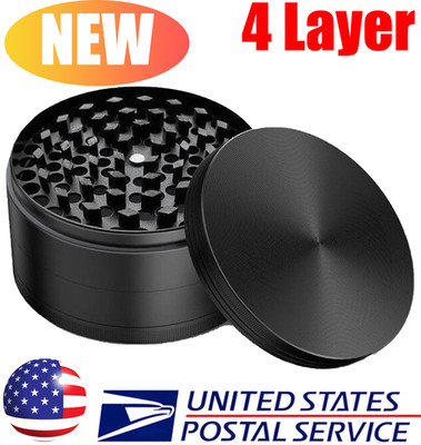 4 Layer 3 inches LARGE Portable Zinc Alloy Grinder Herb Spice Tobacco Grinder US