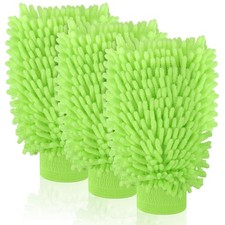 3 Pack Chenille Microfiber Car Wash Mitt 7 X 9.6 Car Washing Mitts Home D...