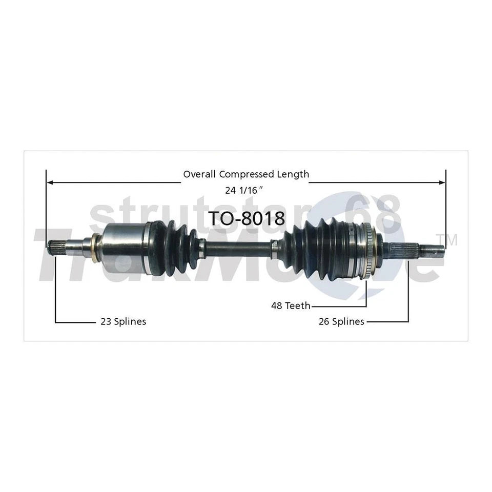CV Axle Shaft TrakMotive Front Left Front Right 2X Fits Toyota Celica 1990-1993 - Image 3 of 3