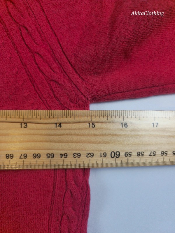 Lacoste Vintage Cardigan Slim Red Cable Knit Stripe Cuff 38 340 image 6