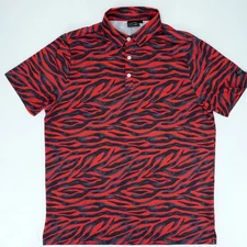 Sunday Swagger Red Goat Tiger Polo S/S Golf Shirt Performance Stretch Men’s L