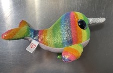 Ty Beanie Boo Nori The Narwhal Stuffed Animal Plush Toy Good Used Condition