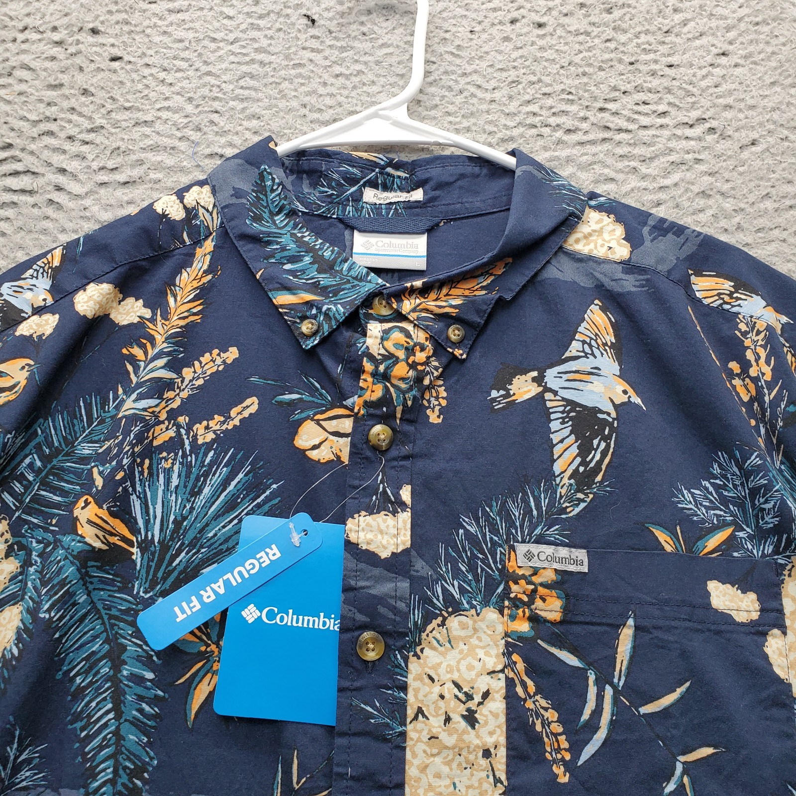 Columbia Hiking Shirt Mens L Multi Rapid Rivers Printed Regular Fit Button-Down thumbnail 5