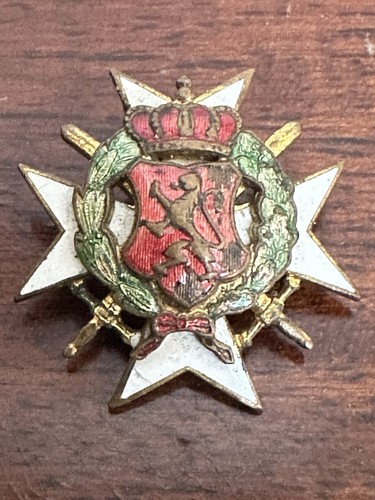 WWII Bulgarian Officers Badge 1st Cl  Multi-Pc Construction Numbered &Marked