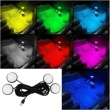 Car Interior LED Lights, 4 in 1 Bright Vehicle Ambient Neon Light Kit with DC 5V