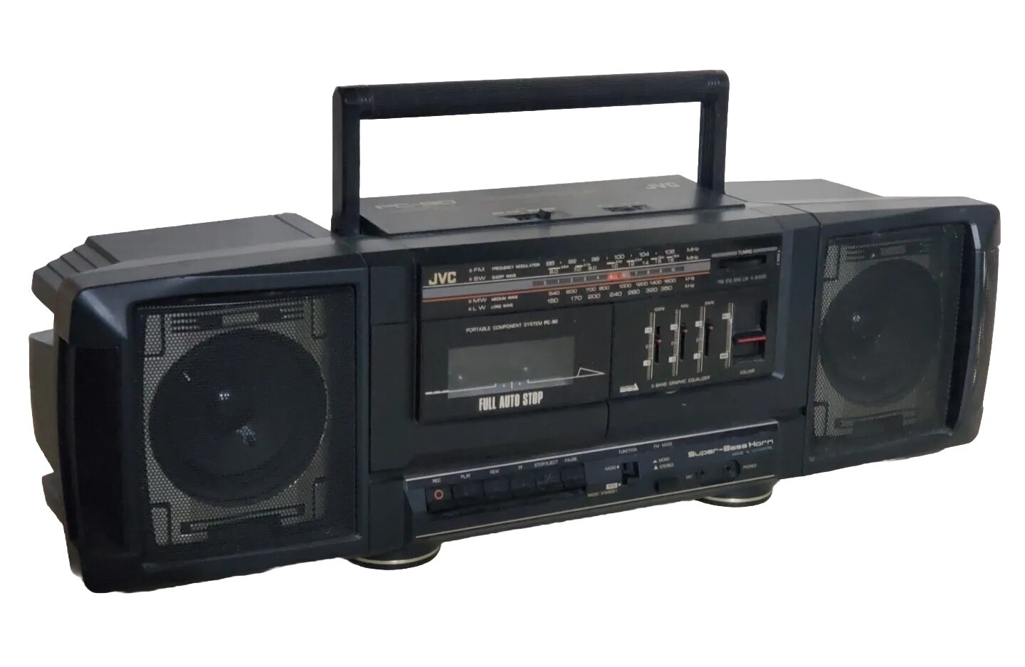 JVC PC90 Boombox Ghetto Blaster Plays and Working But Needs Belt For