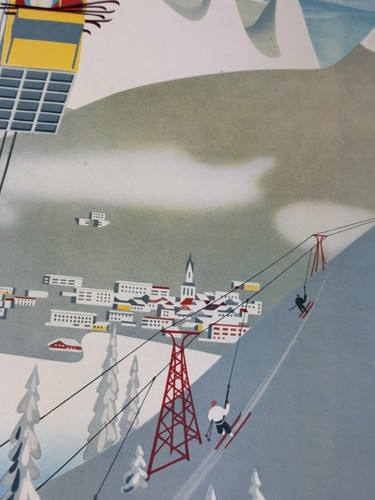 WoW! C.1945 Poster HIVER EN SUISSE (Winter in Switzerland) Artist EIDENBENZ - Picture 14 of 24