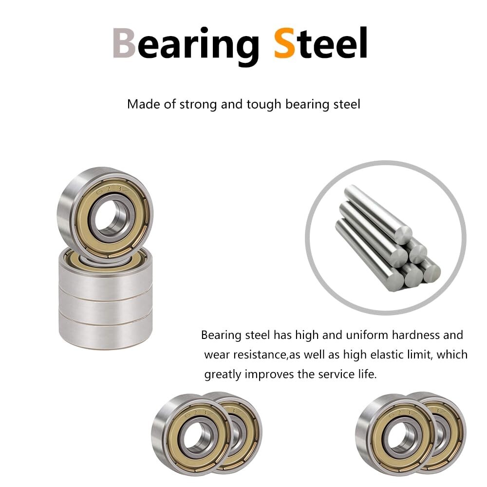 20Pcs 623ZZ Ball Bearing (3mmx10mmx4mm) Double Shielded Deep Groove Bearings