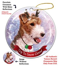 Up to Snow Good Ornament - Wire Fox Terrier