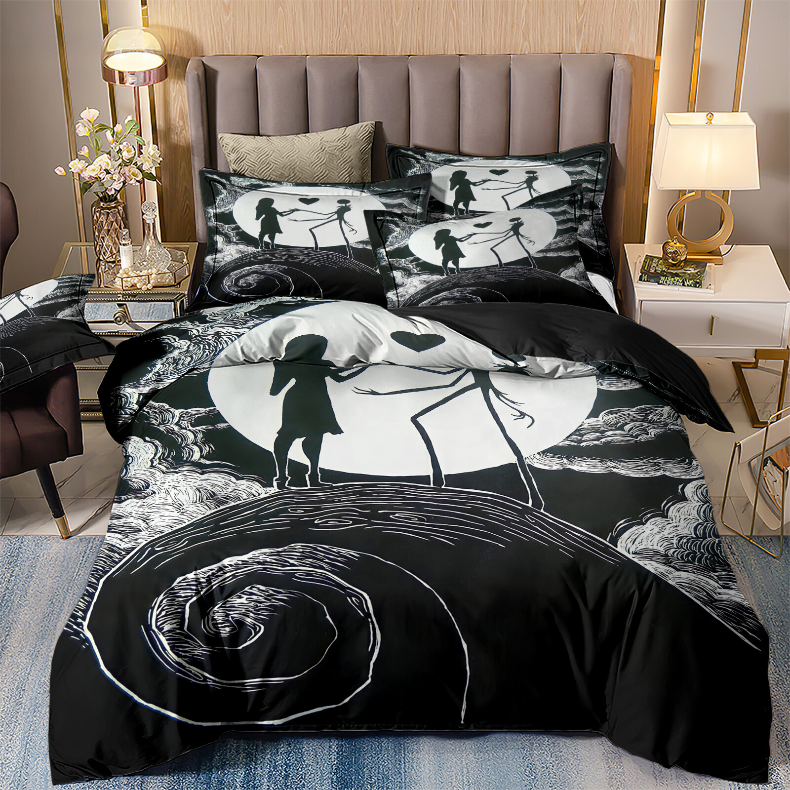 Wolf Skull Duvet Quilt Cover Bedding Set Single Double King Size