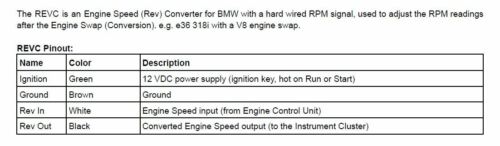 BMW e36 RPM, Rev, Engine Speed Converter, Adapter for Instrument Cluster - Picture 5 of 12
