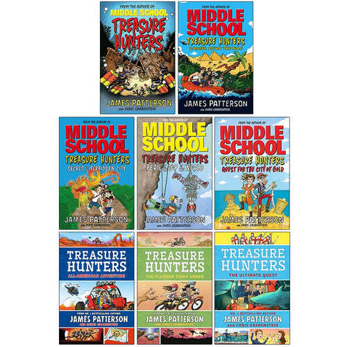 Treasure Hunters Series 8 Books Collection Set By James Patterson Danger, Secret