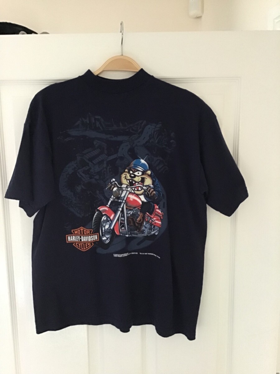 Harley Davidson Looney Tunes vintage 1997 Taz graphic T-shirt dark