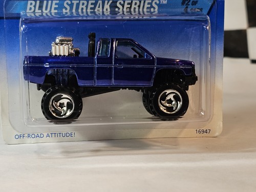 🔥 1997 Hot Wheels Blue Streak-Nissan Hardbody Pickup Truck #574 New On Card - Picture 3 of 9