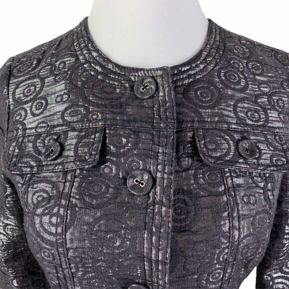 Ruby Rd. Petite Metallic Cropped Jacket Women's 4… - image 4