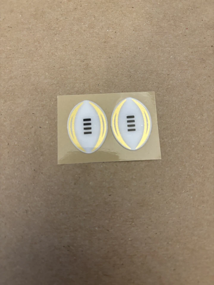 **MINI** NCAA College Football Playoff CFP White Decal x2 Football Helmet 20mil