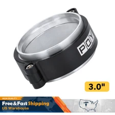 3inch 76mm Aluminum HD Clamp Intake V band Flange Intercooler Pipes Black 3.0''